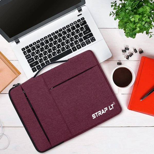 Laptop Waterproof Protective Bag Sleeve Case Cover  - 16 Inch , Red 