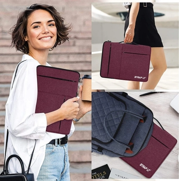 Laptop Waterproof Protective Bag Sleeve Case Cover  - 16 Inch , Red 