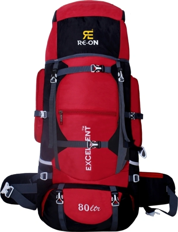 Ra One 80L Hiking Rucksack  - Red
