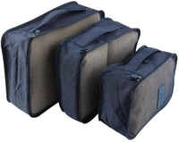 Travel Organizer Packing Cube Set ( 3 Pcs Mesh Bag +3 Pcs Storage Pouch) - Pink