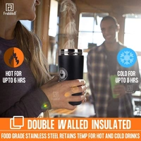 Vacuum Insulated Stainless Steel Travel Flask  - Black