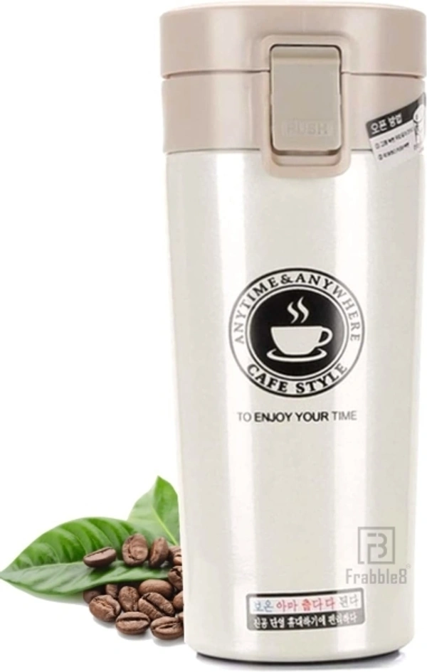Vacuum Insulated Stainless Steel Travel Flask  - White