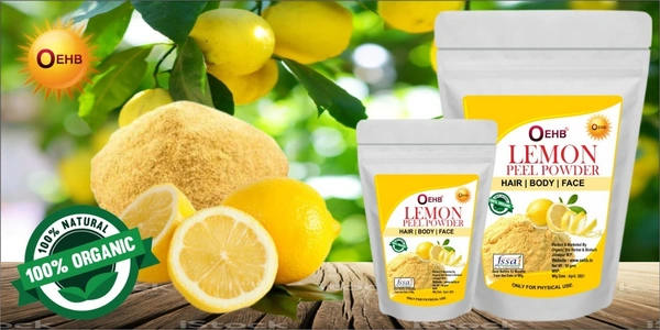 OEHB 100% Organic Premium Quality Lemon,Orange,Neem,Aloevera And Hibiscus Powder (Each-50gm)