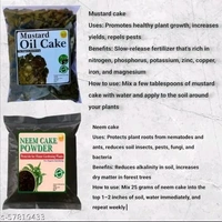 OEHB Organic Mustard Oil Cake 450g and Neem Cake Powder 450g for Home Garden, Potting Plant Growth Nutrient