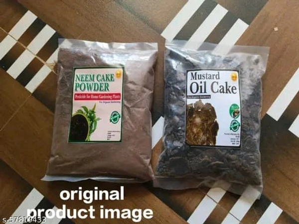 OEHB Organic Mustard Oil Cake 450g and Neem Cake Powder 450g for Home Garden, Potting Plant Growth Nutrient