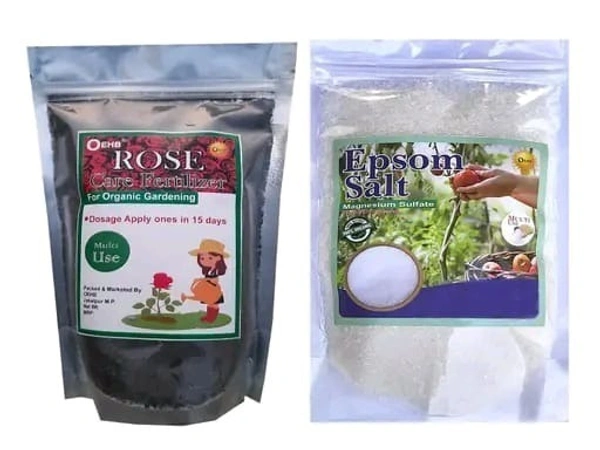 OEHB Premium Quality combo 2 in 1 Rose Care Fertilizer 900g and Epsom salt 900g