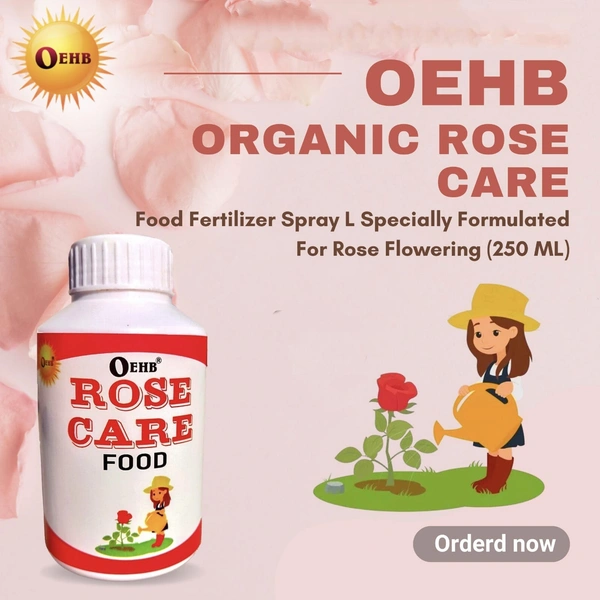 OEHB Organic Rose Care Food Fertilizer Spray l Specially Formulated for Rose Flowering (250 ML) - Black