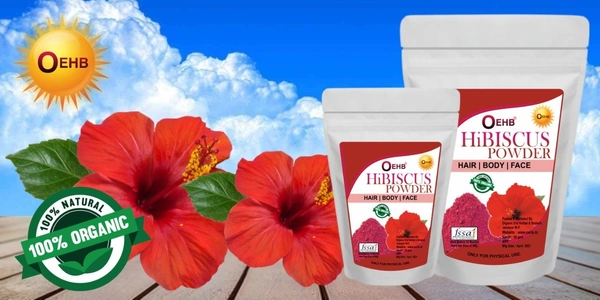 OEHB 100% Organic Premium Quality Lemon,Orange,Neem,Aloevera And Hibiscus Powder (Each-50gm)