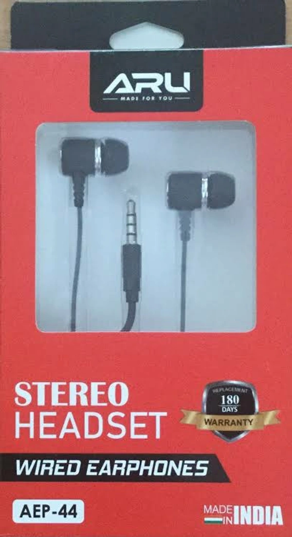 ARU Wired Earphones AEP-44 - BLACK