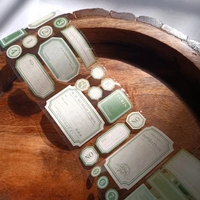 Green Tags Sticker Tape Roll 