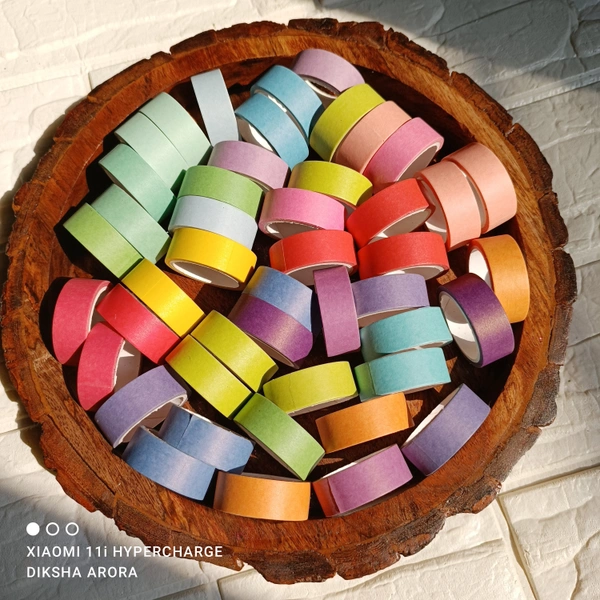 Plain Colours 5pc Washi Tape Combo 