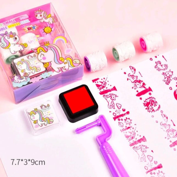 Unicorn Rolling Stamp Kit  - 7.7*3*9CM