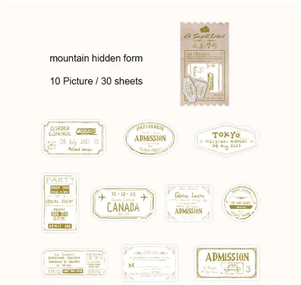 Small Label Cutout Sticker (30pc)