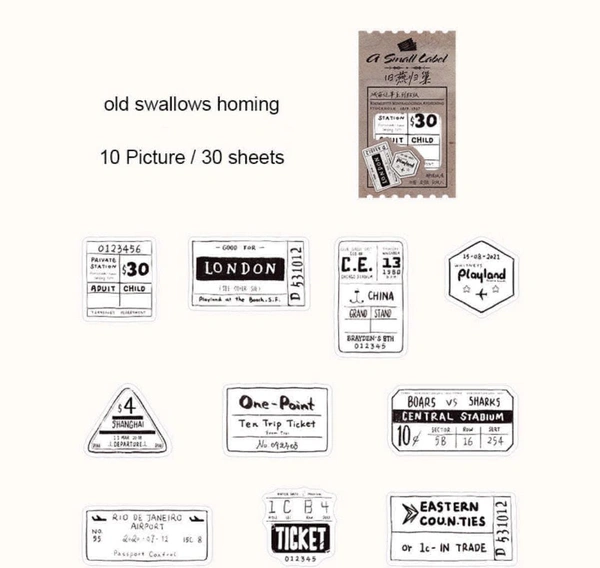 Small Label Cutout Sticker (30pc)