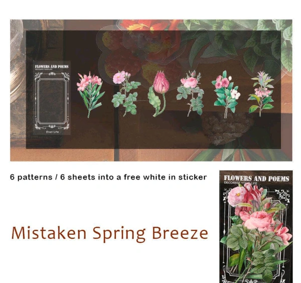 Journal Scrapbooking Flower (6pc)