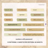 Retro English Sticker Cutput (60pc)