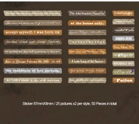 Retro Paper Washi Stickers (50pc Pack) 