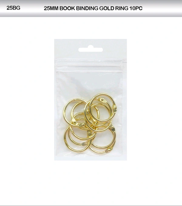 25 MM BOOKBINDING GOLD RING (10pc)