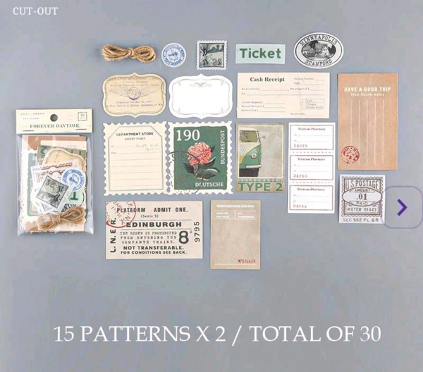 Paper Cut Out 30 Pc Forever Day Time 