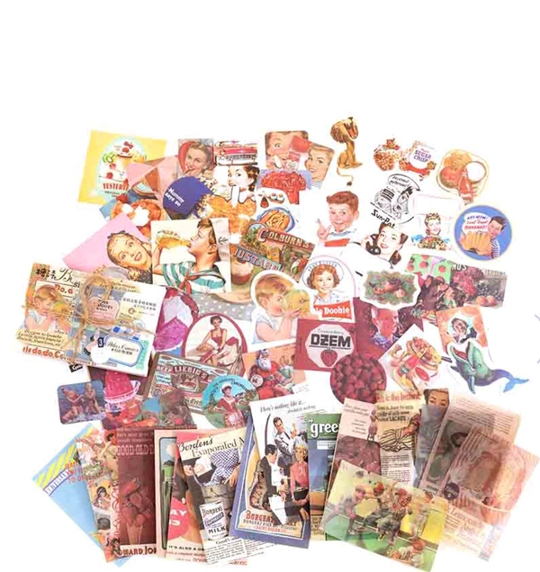 Sulphuric Paper And  Figure Stickers (60pc)