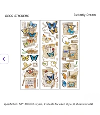 Butterfly Transparent Sticker (6pc) 
