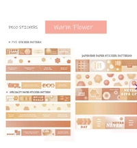0.036 Pvc Transparent Sticker Pack (45pcs) Peach 