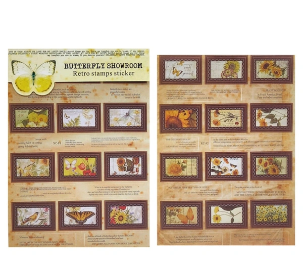 Pvc Butterfly Stamp Sticker (2sheets) 