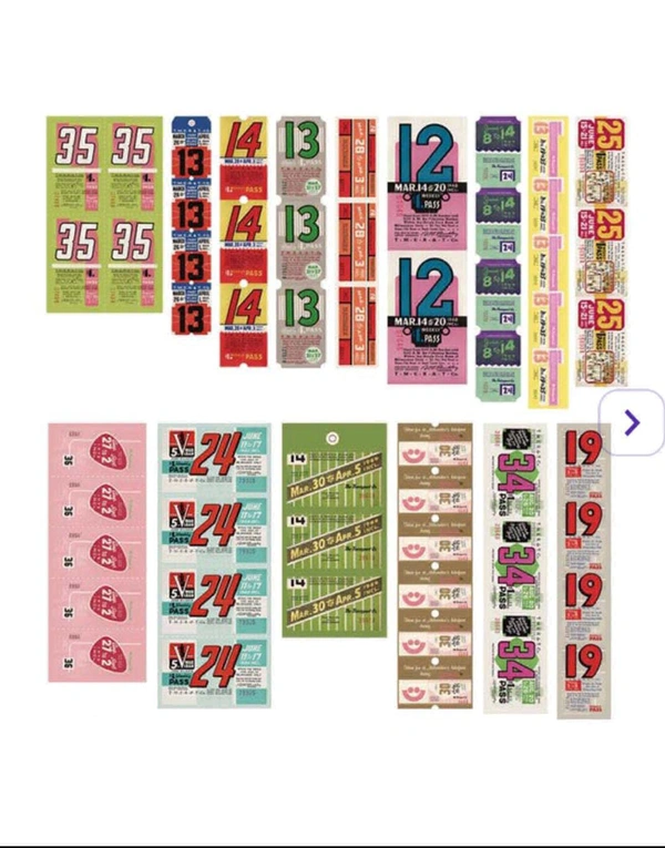 Original Vintage Long Stickers (30 Pcs )