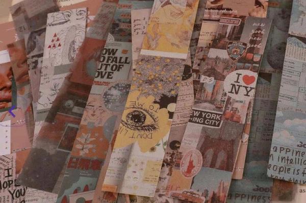 Original Vintage Long Stickers (30 Pcs )