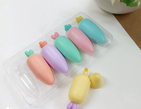 Big 6pc Carrot Highlighters Pack 