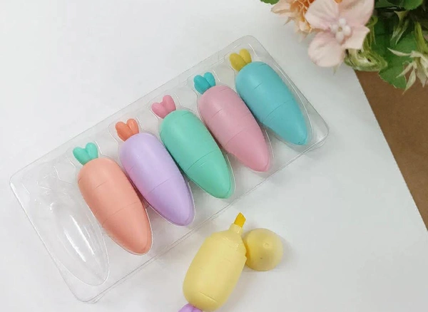 Big 6pc Carrot Highlighters Pack 