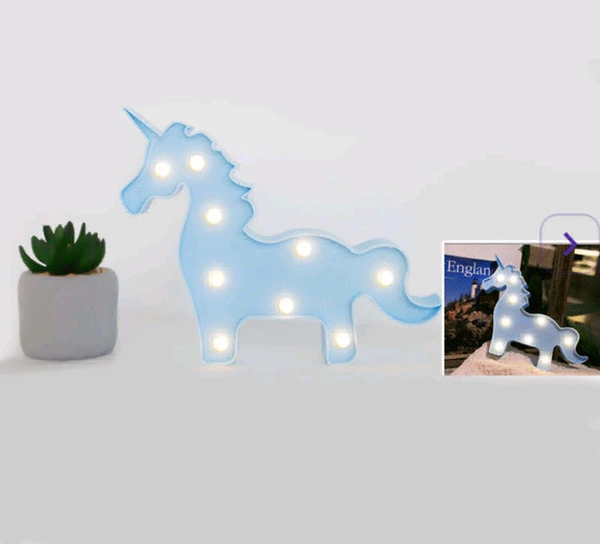 Room Decor Unicorn Led Light Blue 
