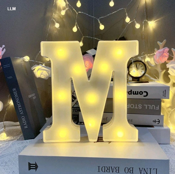 M Name Initial Led Lamp 