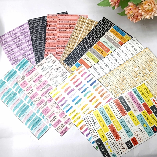 4x6 Inches Sentiment Tag 12 Sheets Combo 