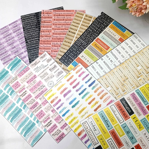 4x6 Inches Sentiment Tag 12 Sheets Combo 