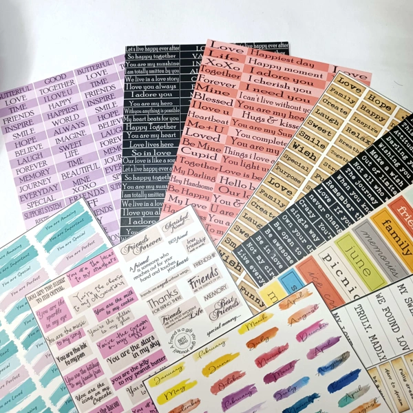4x6 Inches Sentiment Tag 12 Sheets Combo 