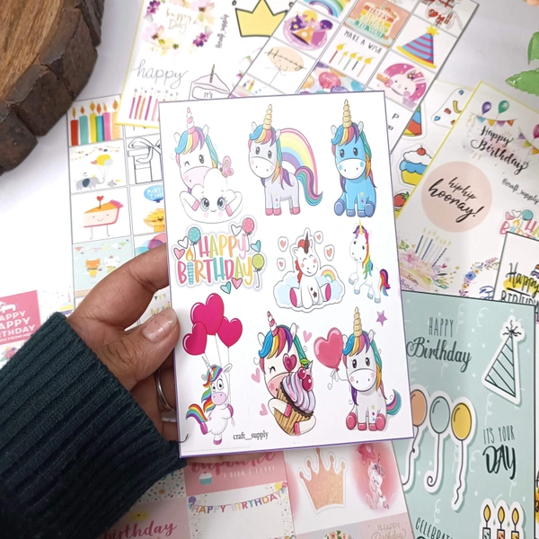 4x6 Inches Birthday Tag Sheets 12 Pcs Combo 