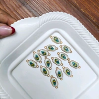 Mor Pankh / Peacock Bracelet Metal Charm Pack Of 5 Pc 