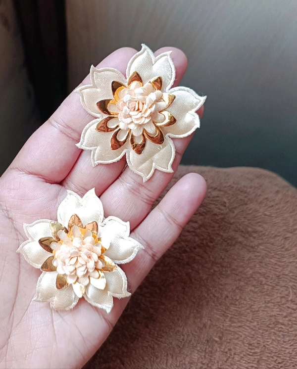 Cloth Artificial flowers (10pc) Beige 