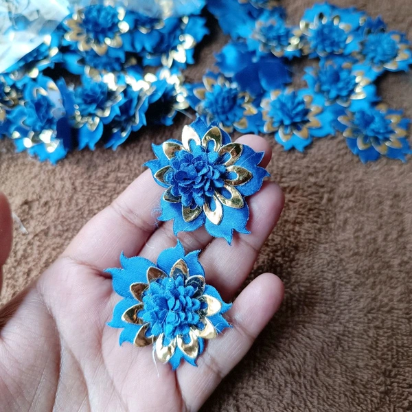 Cloth Artificial flowers (10pc) Dark Blue 