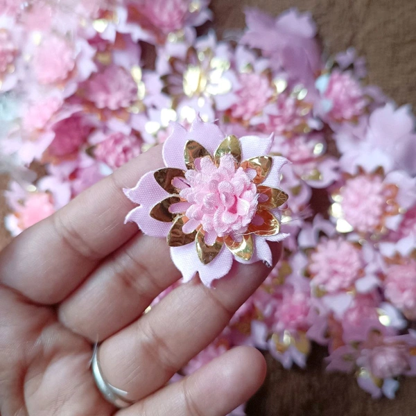 Cloth Artificial flowers (10pc) Light  Pink 