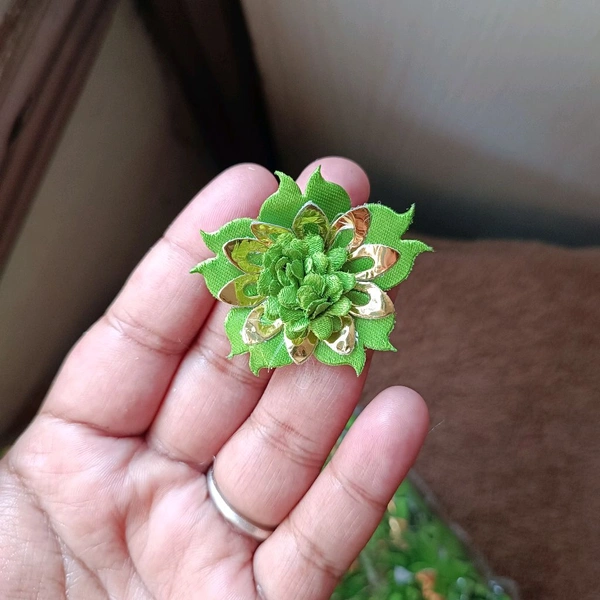 Cloth Artificial flowers (10pc) Light Green