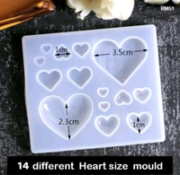 Multi Hearts Mold 
