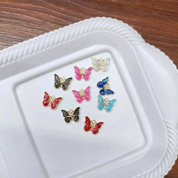 Butterfly Metal Charms Pack Of 10 Pc