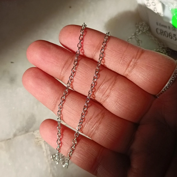 Minimal Pendent Chain 5mtrs Silver 0.6 MM