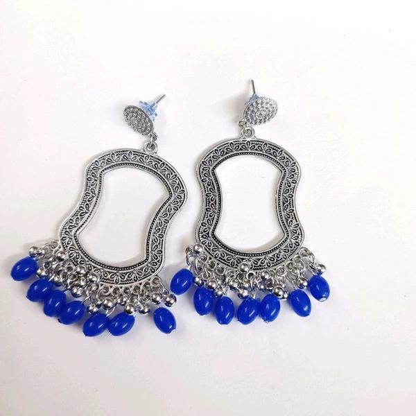 Resin Jhumka Base Pair (Blue bead)