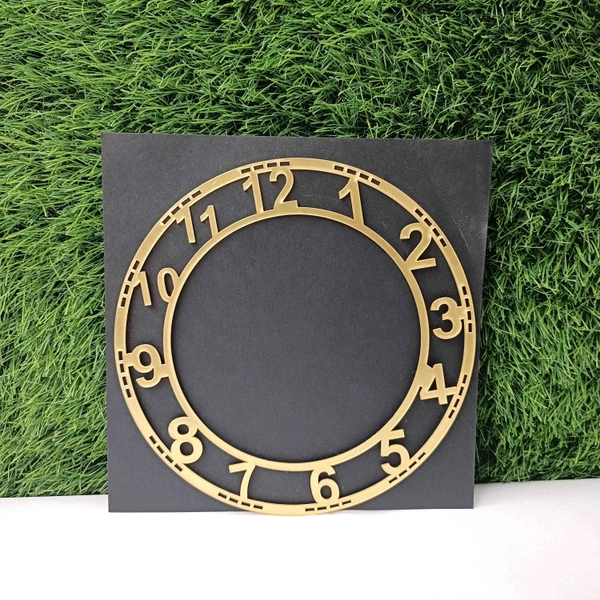 Acrylic Clock Dial 10 Inches Gold Number 