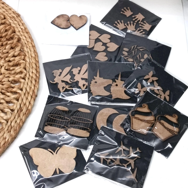 MDF Cut Out In Mix Shapes Pack Of 5 