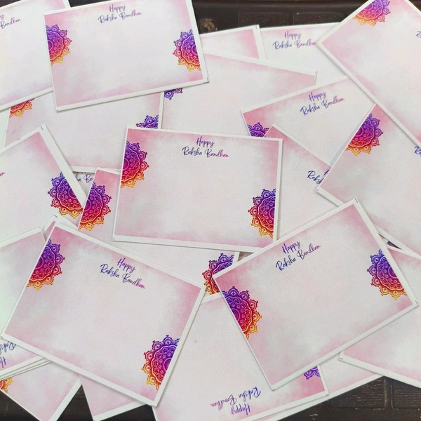 Rakhi Packing Cards 30 Cards+ 30 Packing Poly Covers Size 3"3 Inch 