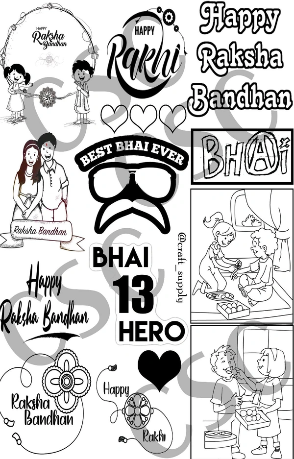 Rakhi Sticker Pack Waterproof (R7) 